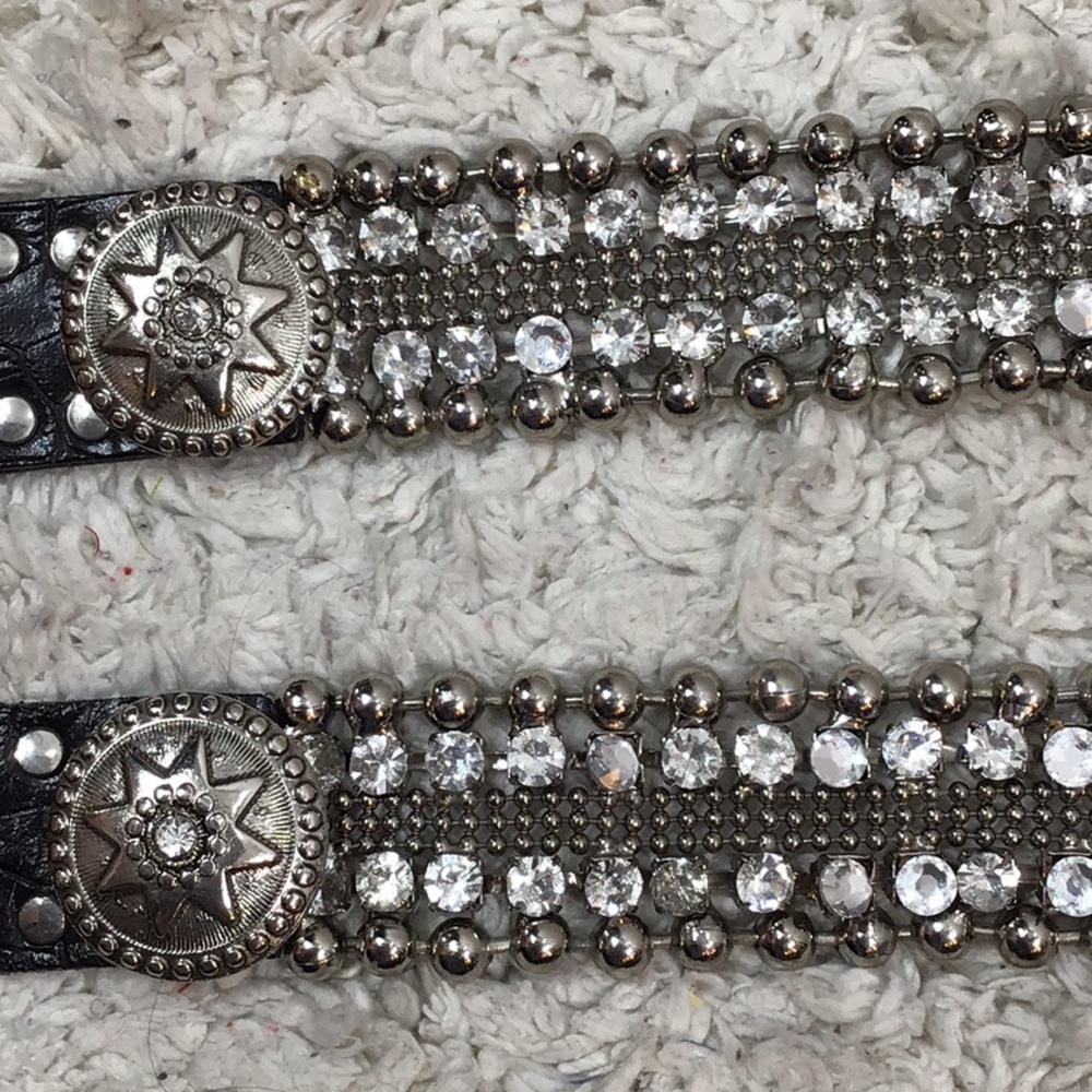 Furla leather and rhinestone western belt M - Picture 11 of 13